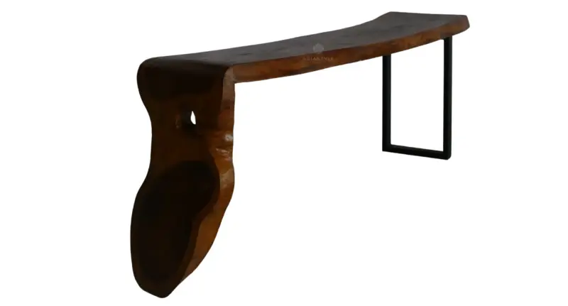 Product image 6 of the product “Unique Suar Wood Bar Table with Natural Root Base ”